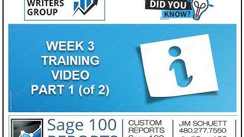 Video Week 3 Welcome