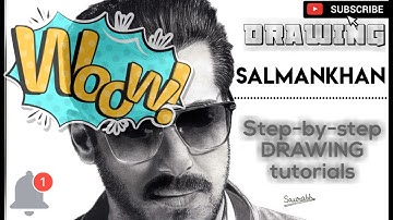 How to draw Salman Khan Step by Step // full sketch outline tutorial for beginners ( in hindi )