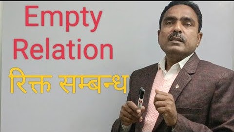 Empty Relation/रिक्त सम्बन्ध /Class 12Math (NCERT)