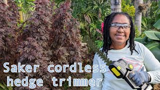 Saker cordless hedge trimmer and grass shears - unboxing, how to use PLUS my review