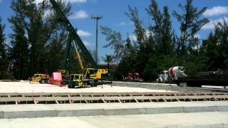 Harrison Crane Service unloading 145'  long, 50K pound girder