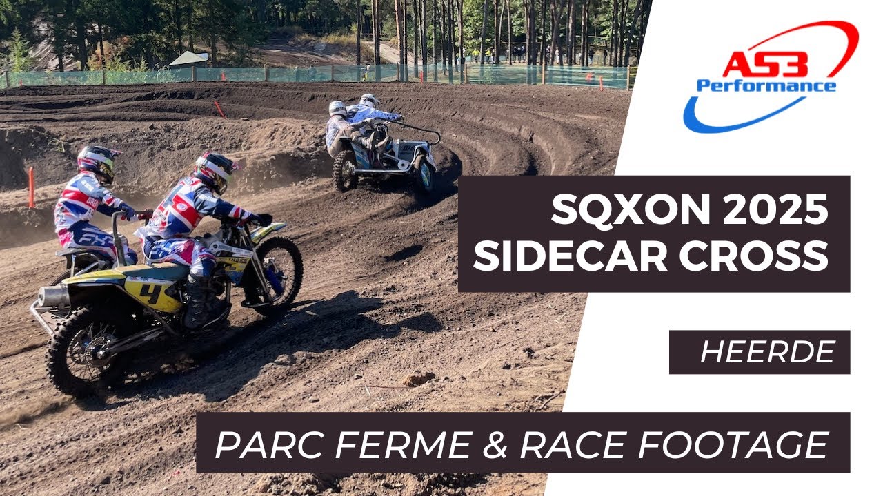 Sidecar cross SQXON 2025 parc ferme and race footage feat Netherlands & Great Britain Heerde, NL