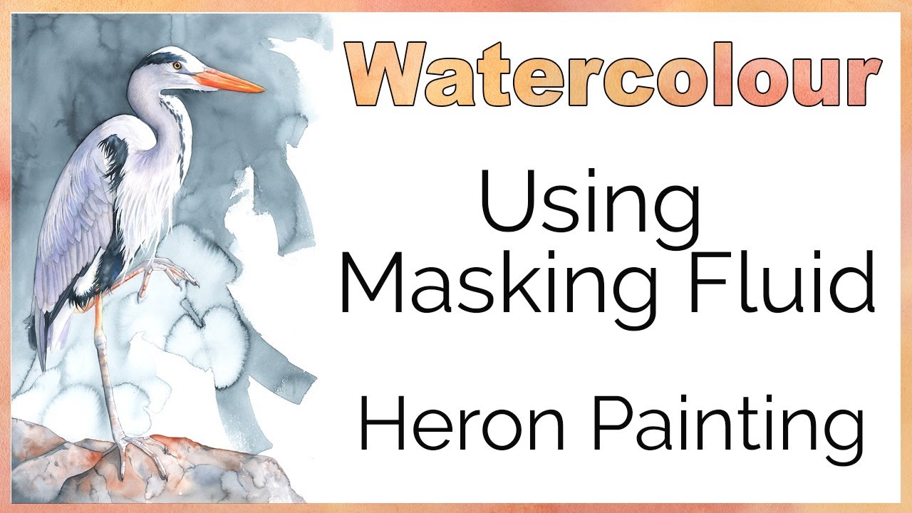 Watercolor Heron // Using Masking Fluid