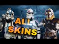 All Clone Trooper Appearences  | New Clone Skins Showcase + Armoured officers in Battlefront 2