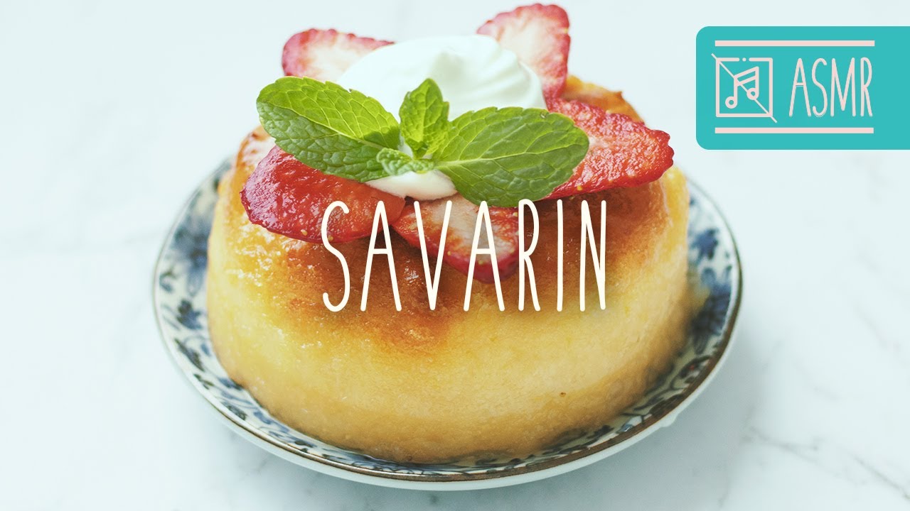 ⇛No Music⇚Savarin the perfect strawberries and cream dessert☆Step by Step easy Recipe☆🇫🇷