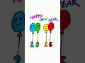 🥳 Happy New Year 2026 Drawing 🎆 | Simple &amp; Cute Drawing for Kids 👶🎨 #shorts #happynewyear #2026
