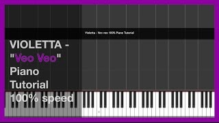 Violetta 3 "Veo veo" Piano Tutorial-cover 100% speed