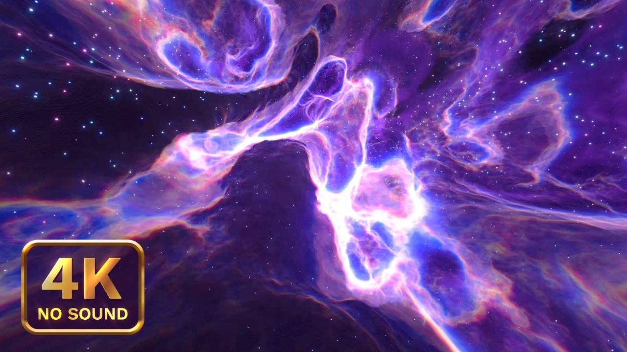 Electric ⚡Space 4K  Screensaver: Glowing Violet Filament Drift | Silent UHD TV Wallpaper (No Sound)