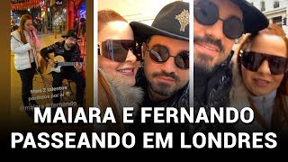 Maiara e Fernando passeando em Londres