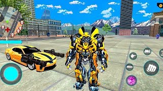 Bumblebee Super Car Jet Bike Transformation Robot Game 2025 New - Android Gameplay screenshot 4