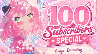 100 SUBSCRIBERS SPECIAL! | Anya Drawing Tutorial (Step by Step) | Thank You for 100 Subs!