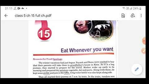 Class 5: Ch-15 Eat Whenever you want (part-1)