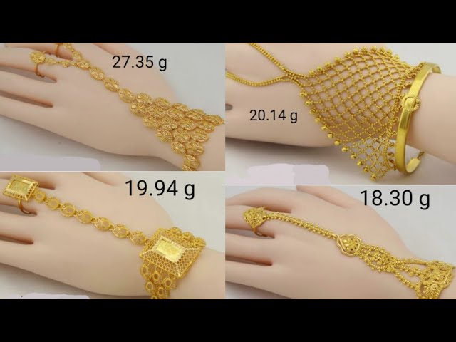 Gold Ring Bracelet Designs//Finger Ring Chain Bracelet// Gold Panjangla -  YouTube