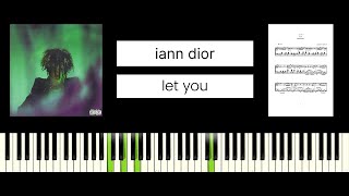 iann dior - let you (BEST PIANO TUTORIAL &amp; COVER)
