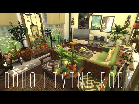 The Sims 4 Room Build Boho Living