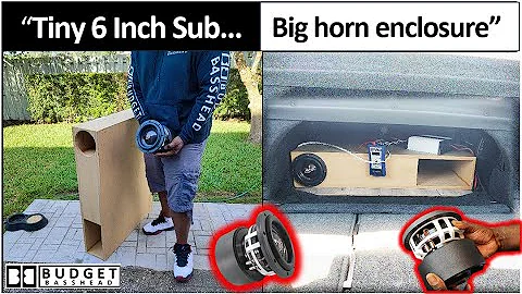I Built A Large Horn Enclosure For a 6 Inch Subwoofer - B2 Audio Rampage 6.5 - 2,000 Watt SPL Test