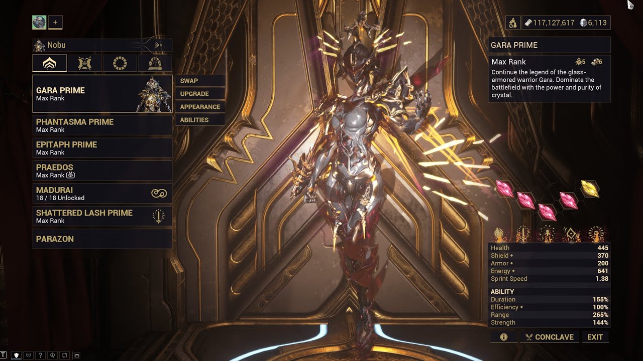 Warframe Maximum Investment - Gara Prime | Techrot Encore