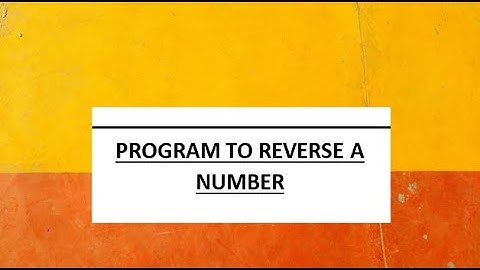 Program to reverse a three digit number