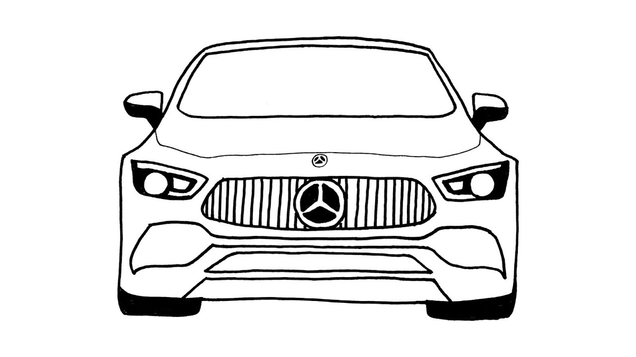 Mercedes benz class a outline clip art vectors free download 130696  editable ai eps svg cdr files