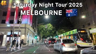 Exploring Melbourne Australia at Night January 2025 4K Video