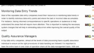 Data Entry Companies Ensure Quality Output