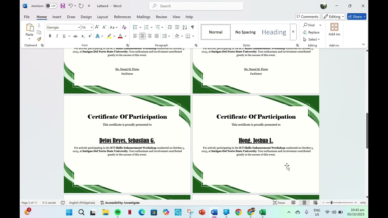 tutorial on how to create  word application, spreadsheets and  presentation 