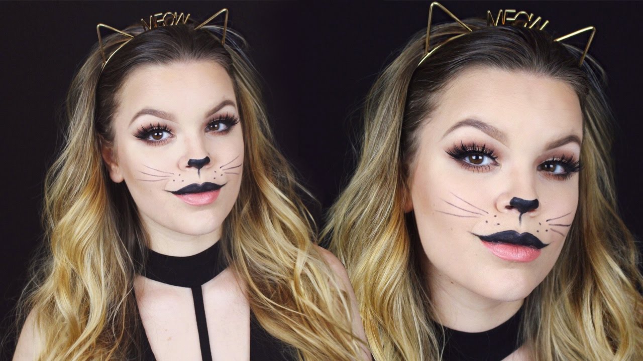 Glam Kitty Cat Halloween Tutorial | Kelsey Kent - YouTube