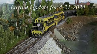 HO scale layout update and Atlas flex track install. Wealth