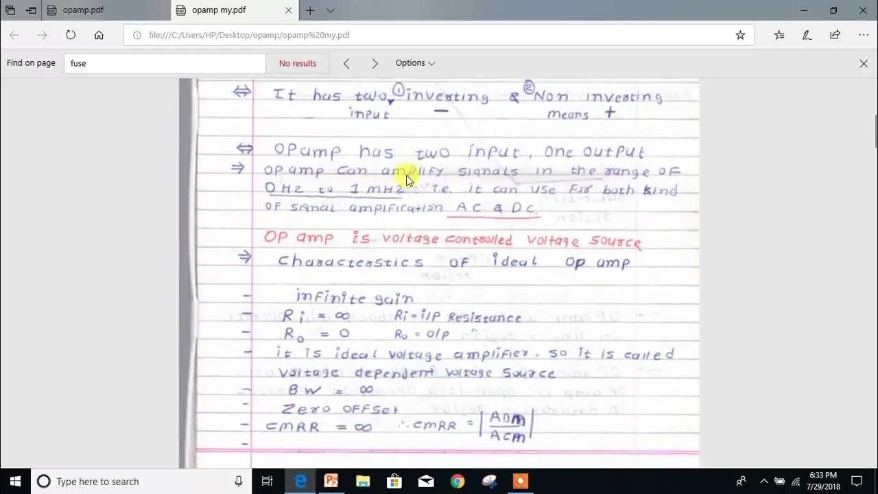 Operation Amplifier OPAMP linear ic in Gujarati YouTube