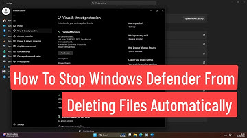 How to Stop Windows Defender from Deleting Files Automatically in Windows 11/10