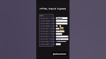 👉 Important HTML Input Types Explained in 60 Seconds | Web Development 2025
