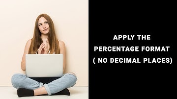 Apply the Percentage format ( no decimal places) shortcut key in MS Excel