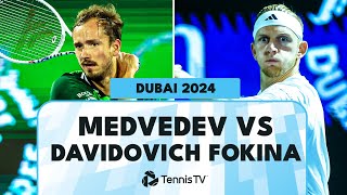 Daniil Medvedev vs Alejandro Davidovich Fokina Match Highlights | Dubai 2024 Quarter-Final