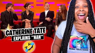 American Reacts to Catherine Tate Shows Off Her Potty Mouth to Tom Cruise | The Graham Norton Show