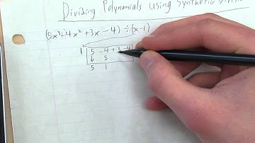 STUDENTS DIVIDING POLYNOMIALS USING SYNTHETIC DIVISION