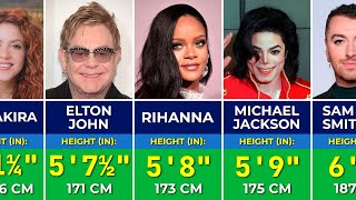 Height Comparison of Singers from Shortest to Tallest