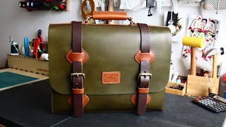 The Making of a Custom Handmade Hybrid Leather Bag | Messenger Courier + Briefcase