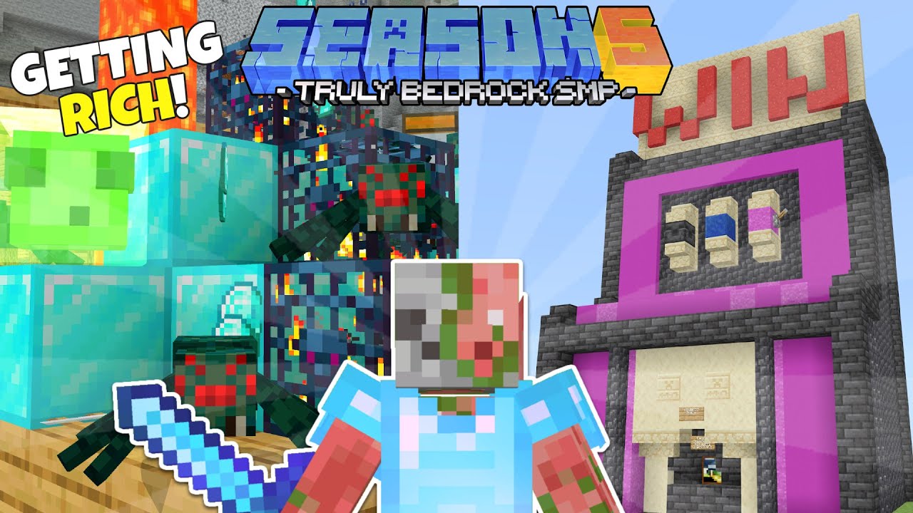 GETTING RICH & TRIPLE SPAWNER FARMING! Truly Bedrock S5 Ep3! Minecraft Bedrock Survival Let's Play!