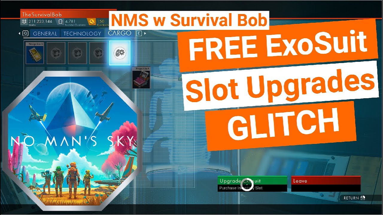 No Man's Sky Free ExoSuit Slot Upgrade Glitch! - YouTube