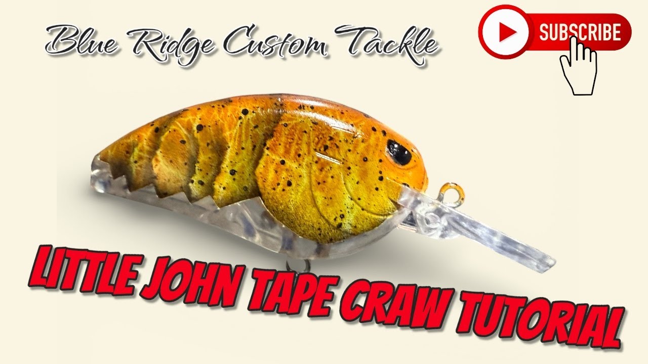 Realistic Craw Crankbait Tutorial | Airbrushing Craw Patterns with Candy Colors & DIY Stencils