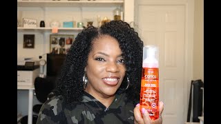 Wash n Go using Cantu Wave Whip Curling Mousse