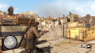 Sniper Elite 4 - Accidental grenade gas can double kill