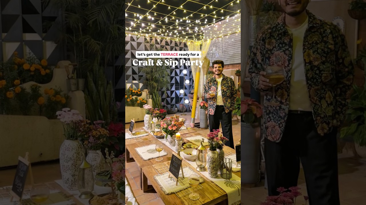 DIY Terrace Party Decor ✨🍷 