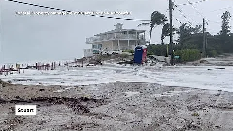 Tropical Storm Nicole flooding and storm surge hit...