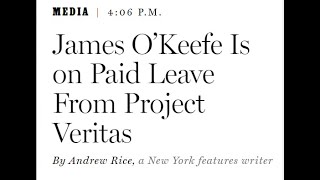 PROJECT VERITAS BOARD TOLD ABOUT O'KEEFE & PV FRAUDULENT STATEMENTS & NOT DOING THEIR JOB