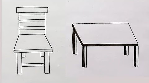 How to draw chair and table | Easy chair and table drawing step by step | Chair draw | Table draw