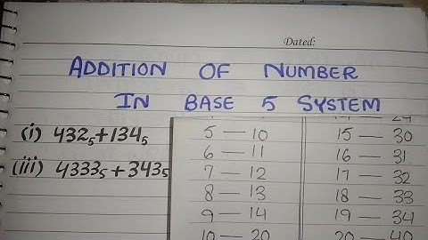 Addition of Numbers in base 5 system | Base 5 system Addition in urdu and hindi