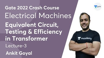 Equivalent Circuit, Testing & Efficiency in Transformer | Lec 3 | Electrical Machines | 2022 GATE