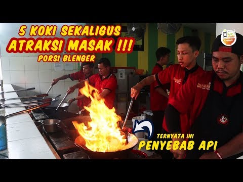 KEREN !!! MASAK NASI GORENG 5 KOKI SEKALIGUS !!! PORSI JUMBO BUAT 4 ORANG