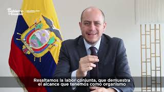 Saludo del ministro de Producción, Comercio Exterior, del Ecuador, Julio José Prado